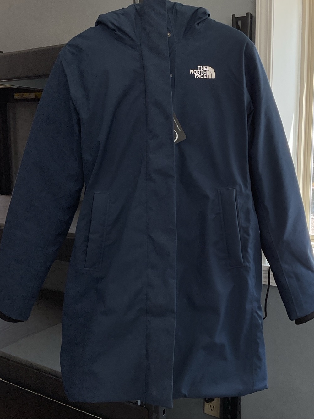 The North Face Navy Women's Jacket with Logo Patch